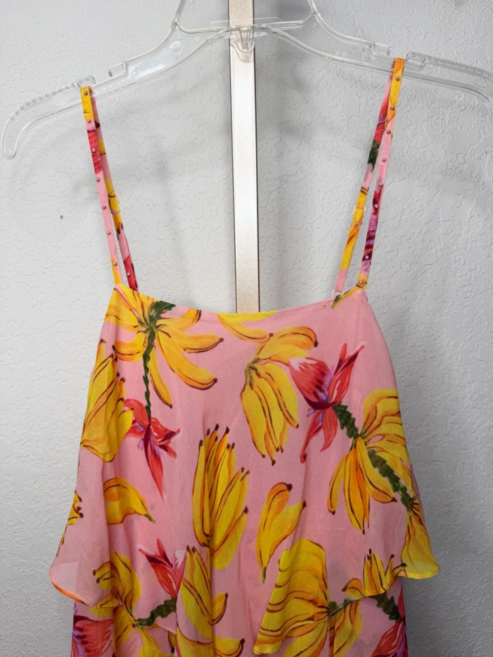 FARM Rio Banana Taste Irregular Tiered Midi Dress XS NWT - Picture 5 of 12
